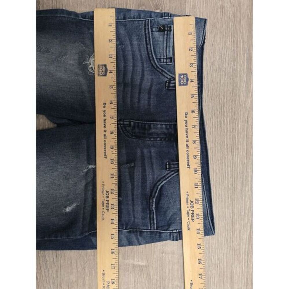 KanCan KC8201D Distressed MOTTO Skinny Ankle‎ Blue Denim Jeans Size 7/27 - Picture 6 of 8